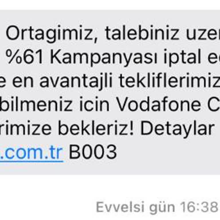 Vodafone'dan Haksız Taahhüt Ve Cayma Bedeli Sorunu