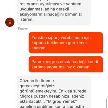 Migros Yemek: İptal Edilen Sipariş Ve İade Sorunu
