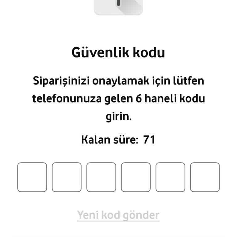 Online Siparişlerde Onay Kodu Sorunu
