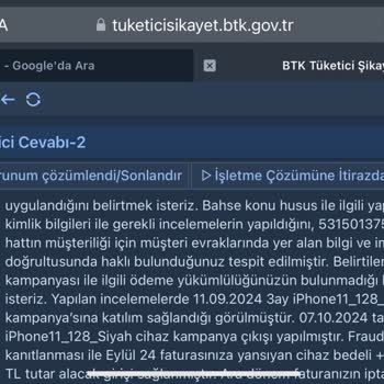 Haksız Faturalandırma Ve Yanlış Kampanya Eklenmesi