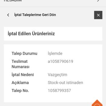 Stokta Görünen Ürünlerin İptali Mağduriyeti