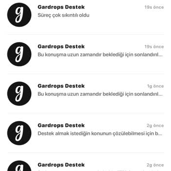 Gardrops'ta İade Sorunu Ve Destek Ekip İlgisizliği