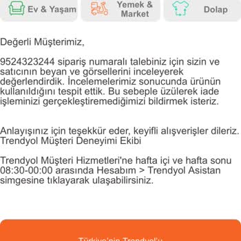 Trendyol'dan Aldığım Ürün Beklentileri Karşılamadı