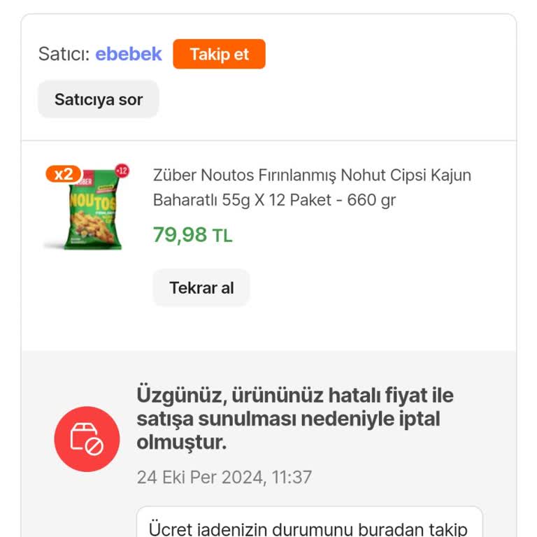 Fiyat Hatası Mağduriyeti: Hepsiburada'dan Beklenmedik İptal