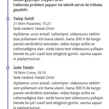 İade Sürecindeki Hatalar Ve Müşteri Memnuniyetsizliği