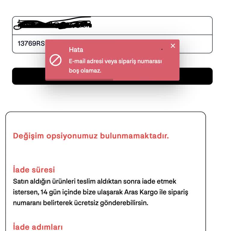 Yanlış Gönderilen Sipariş Ve İade Sürecinde Yaşanan Zorluklar