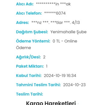 Teslimat Sorunu Ve İletişim Eksikliği