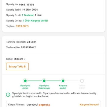 Trendyol Express Teslimat Sorunu