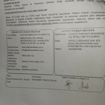 Katılım Emeklilik'ten Yanıltıcı Hizmet Vaadi Ve İletişim Sorunları