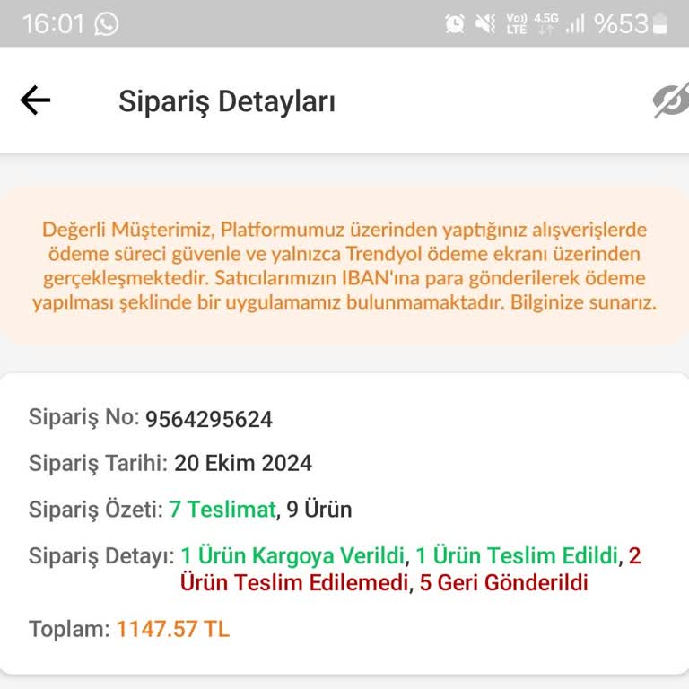 Trendyol Ekspress Kargo Sorunu Ve Ürün İadesi Mağduriyeti