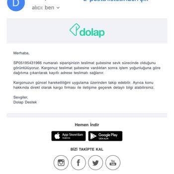 Kargo Ve Uygulama Destek Sorunları