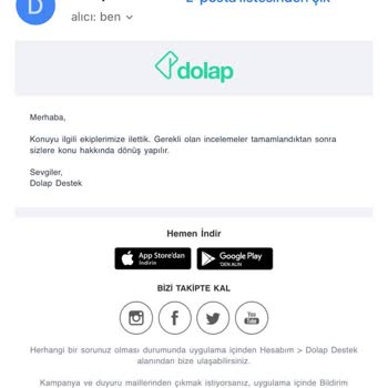 Kargo Ve Uygulama Destek Sorunları