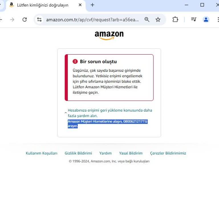 Amazon Hesabıma Erişim Sorunu Ve Hediye Çeki Mağduriyeti