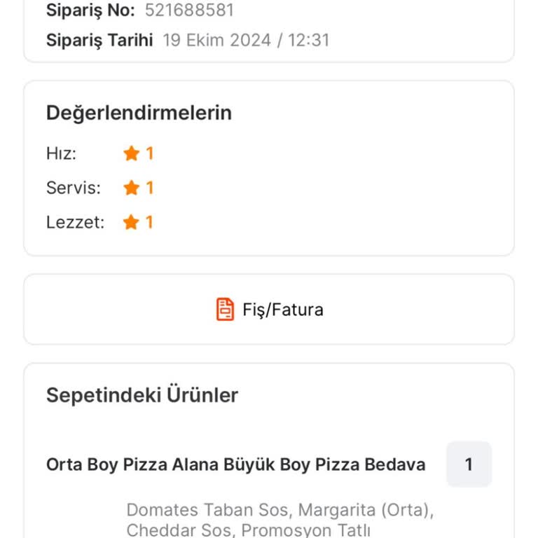 Migros Yemek Üyeliği Ve Pizza Hut: İlgisizlik Ve Kalitesizlik
