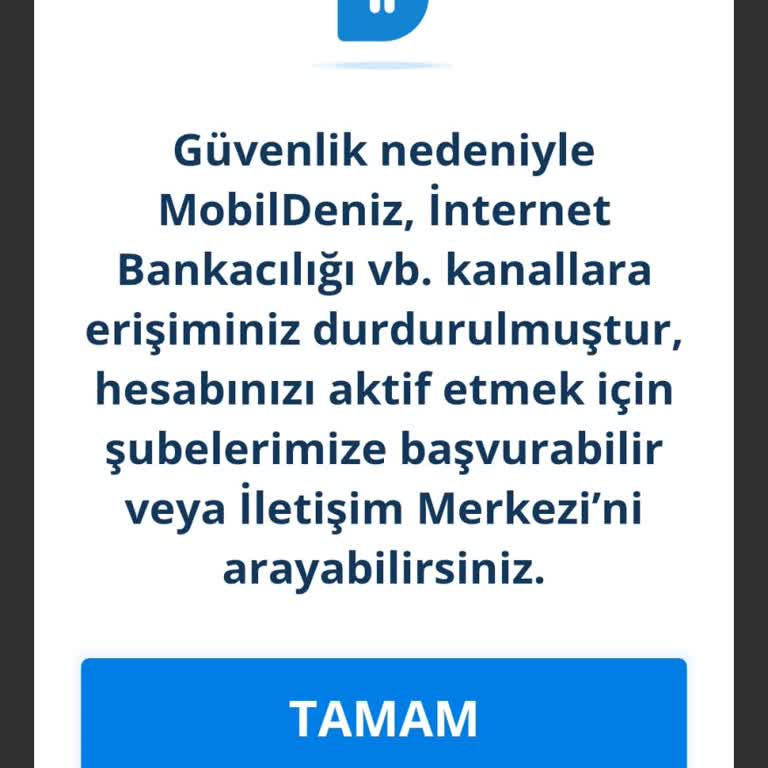 Denizbank Hesabımın Kilidi Açılmıyor!