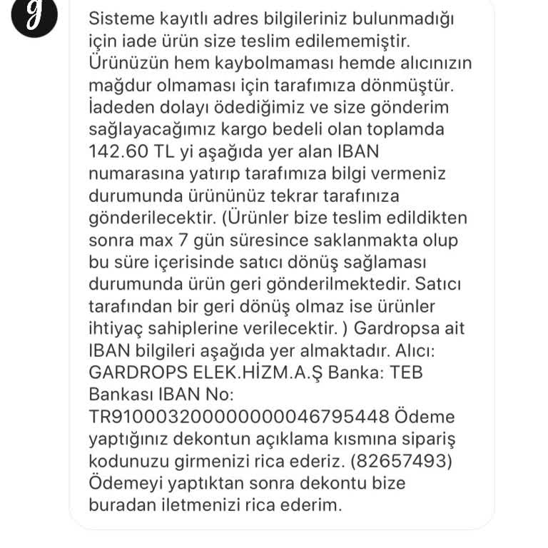 Yanlış Adrese Gönderilen Ürün Ve İade Sorunu