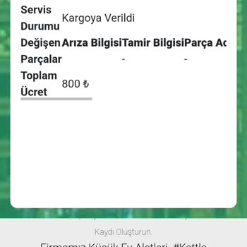 Yanlış Süpürge Gönderimi Ve Yüksek Onarım Ücreti Mağduriyeti