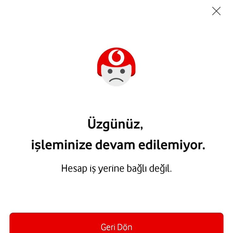 Vodafone Yanımda Uygulamasıyla Fatura Ödeme Sorunu
