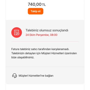 Faturasız Ürün Gönderimi Ve Yetersiz Destek