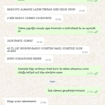 Kargo Ücretleri Ve İade Sorunu