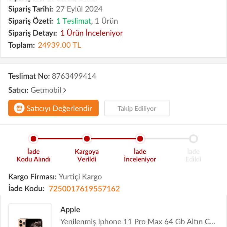 Yanlış Ürün Ve İade Sorunu