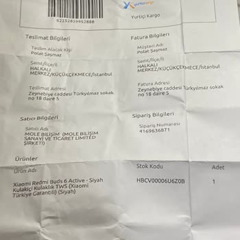 Eksik Gönderilen Kulaklık Aksesuarı Sorunu