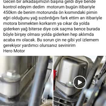 Garanti Dışı Kalan Motor Arızası Ve Yağ Problemi