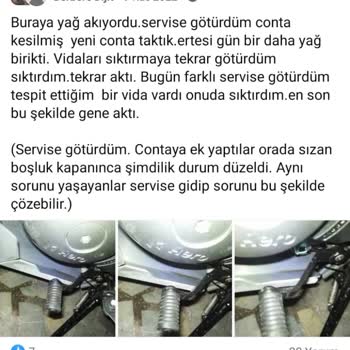 Garanti Dışı Kalan Motor Arızası Ve Yağ Problemi