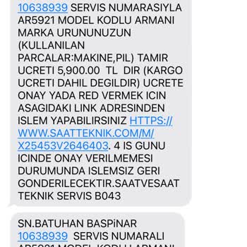 Saat & Saat Teknik Servis Ücreti Ve Güven Sorunu