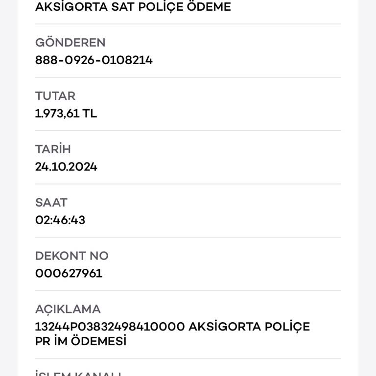 Aksigorta Poliçe İptali Ve Ücret İadesi Talebi