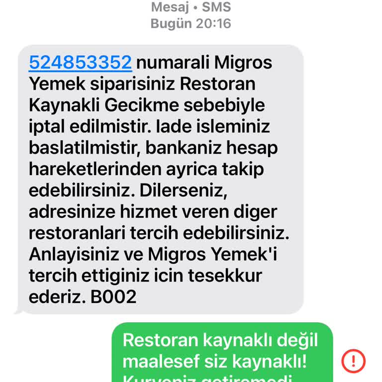 Sipariş Gecikmesi Ve İletişim Sorunu