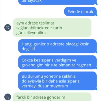 Teslimat Sorunu Ve Müşteri Hizmetleri Hayal Kırıklığı