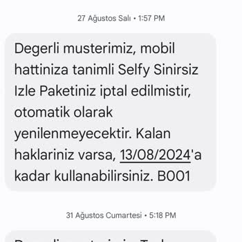 Türk Telekom'da İptal Edilemeyen Paket Sorunu
