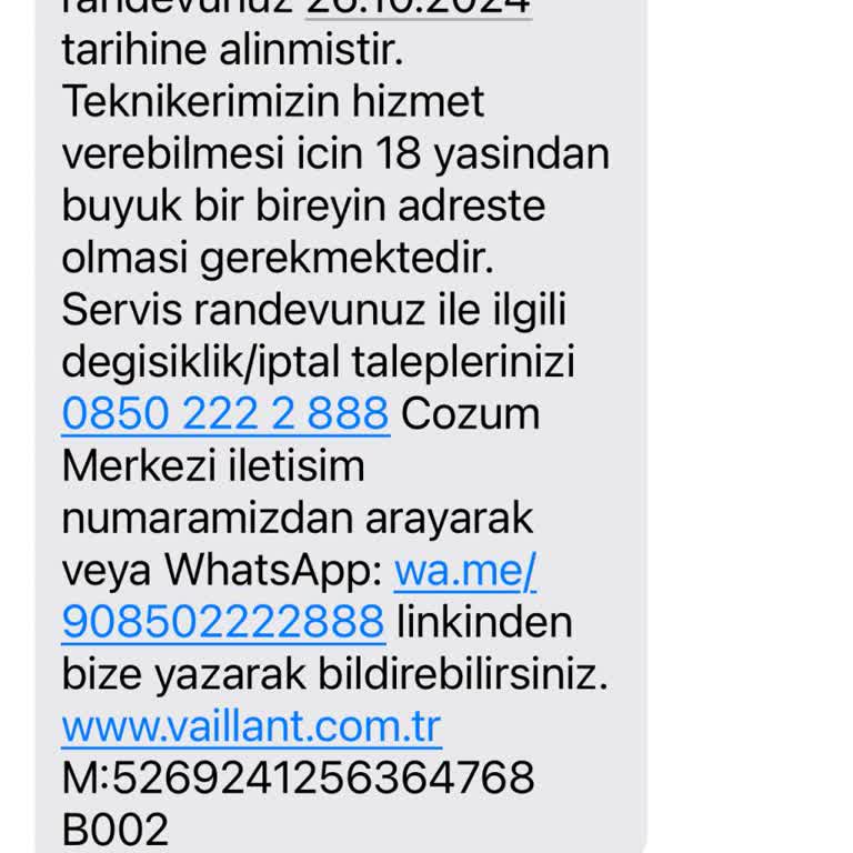 Vaillant Kombi'nin Randevu Ve Güven Sorunları