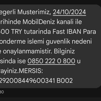 Denizbank Mobil Uygulamada EFT Sorunu Ve Çözüm Eksikliği