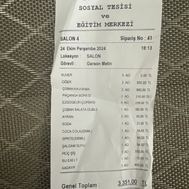 Üsküdar Sosyal Tesislerinde Hayal Kırıklığı Yaratan Deneyim