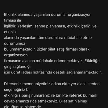 Sahne Önü Bilet Fiyaskosu: Fazladan Ödediğim Paranın İadesi Yapılmadı