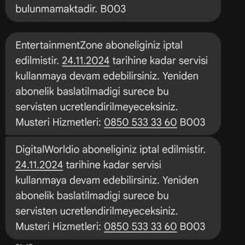 Digital World İzinsiz Abonelikler Ve Para İadesi Sorunu!