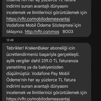 Vodafone İzinsiz Başlatılan Aboneliklerle Mağduriyet