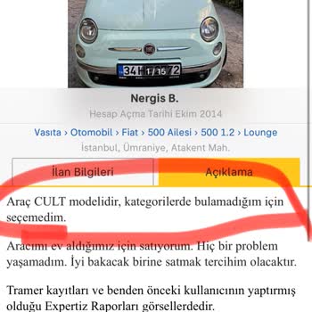 Yanlış Kategoride Onaylanan İlan Ve Kaybedilen Doping Ücreti