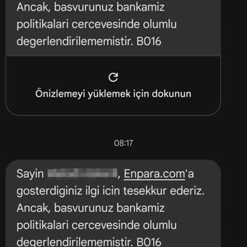 Hesap Açma Başvurusu Sebepsiz Reddedildi