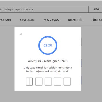 LCW Hesap Girişinde Kod Sorunu