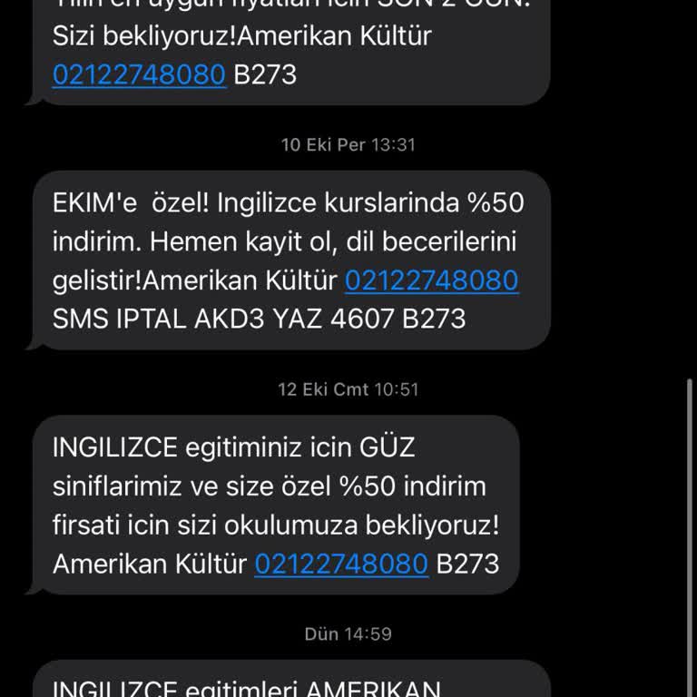 Sürekli Gelen Reklam Mesajları Ve Çözüm Bulunamaması