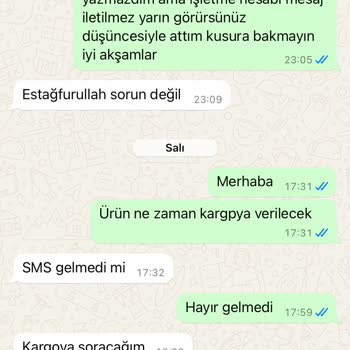 Kargoda Yaşanan Sorun Ve İade Talebi