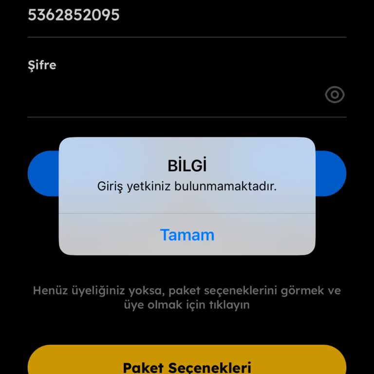Giriş Sorunları Ve Kullanılamayan Uygulama Ücreti