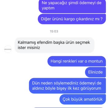 Semihkurtulmusmodaa'nın Müşteri Memnuniyetsizliği