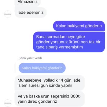 Semihkurtulmusmodaa'nın Müşteri Memnuniyetsizliği