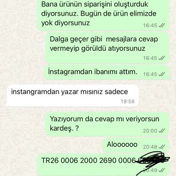 Semihkurtulmusmodaa'nın Müşteri Memnuniyetsizliği