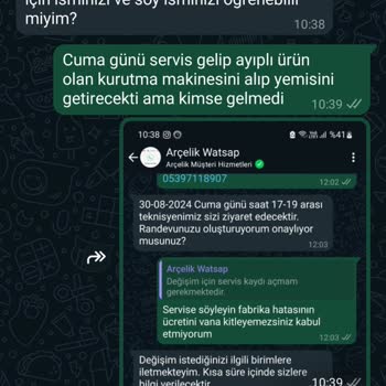Arçelik Kurutma Makinesi Sorunları Ve İlgisizlik