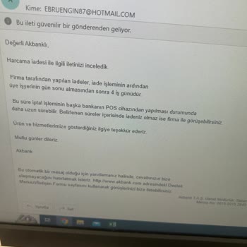 Hepsipay Ve Akbank Arasında Kaybolan İade Ücreti